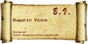 Bugarin Vince névjegykártya