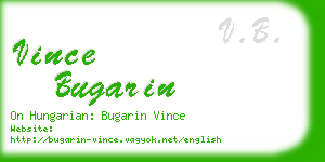 vince bugarin business card